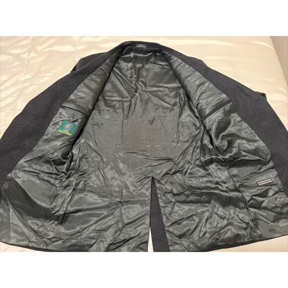 Club Room Jacket CAMEL HAIR Sport Coat Blazer Gray Soft 46 L ACADEMIA PREPPY - Picture 7 of 16